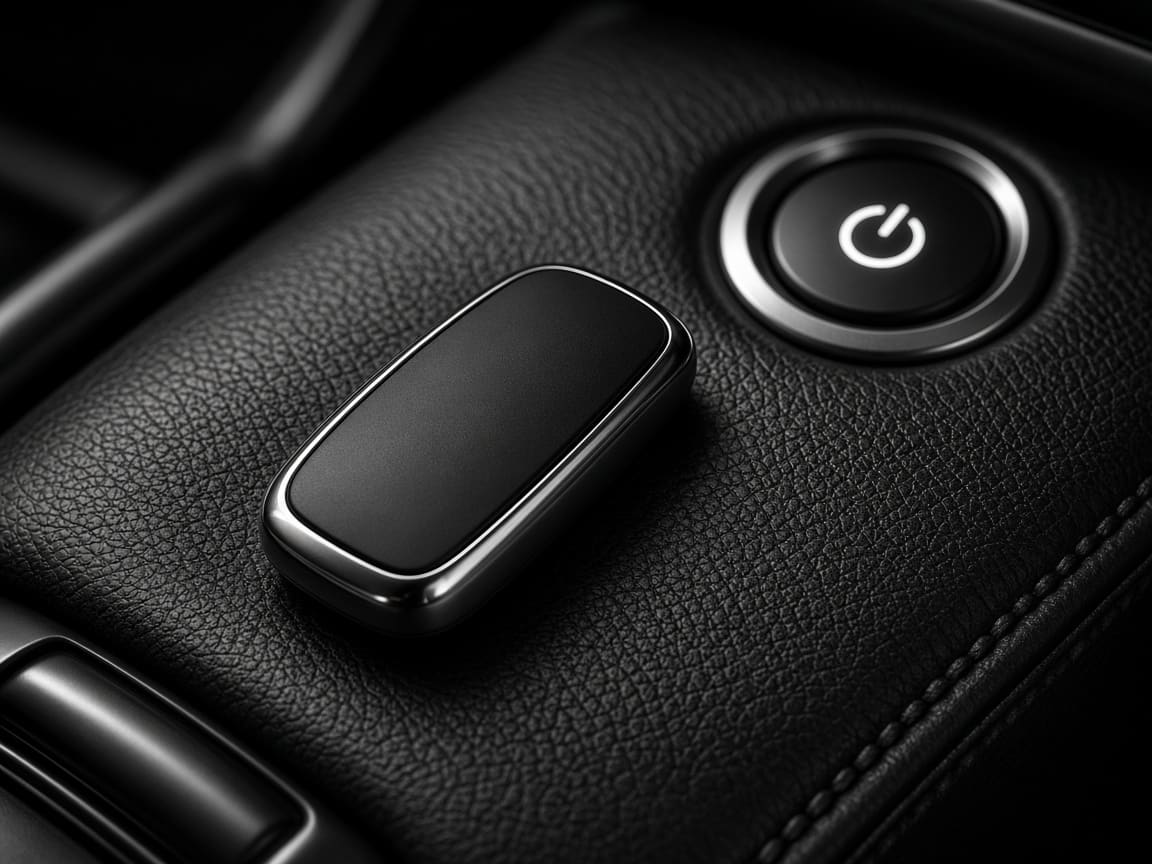 Smart Key auf der Mittelkonsole neben einem Start-Stopp-Knopf